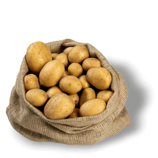 Sack mit den Bio-Belana Kartoffeln